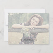 Dank u begrafenisnota Kaart rouwverwerking foto (Achterkant)