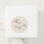 Dank u Beige bruiloft gunst Labels (In situ)