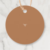 Dank u Beige Hete Luchtballon Teddy Bear Bedankjes Labels (Achterkant)