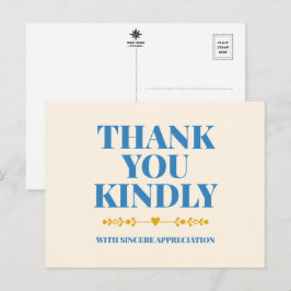 Dank U Beleefdelijke Typografie Postkaart