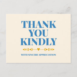Dank U Beleefdelijke Typografie Postkaart