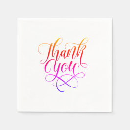 Dank u belettering servet