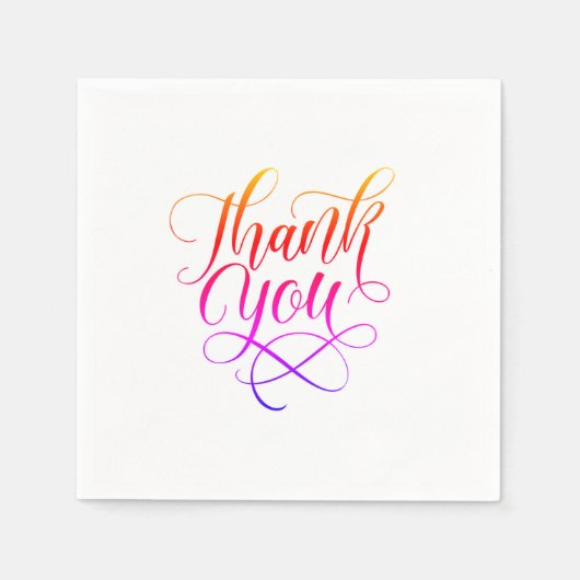 Dank u belettering servet (Voorkant)