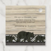 Dank u Beren Lumberjack Play Baby Boy Shower Bedankjes Labels (Achterkant)
