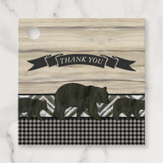 Dank u Beren Lumberjack Play Baby Boy Shower F Bedankjes Labels