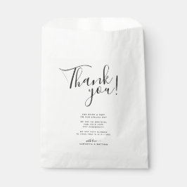 Dank u bericht bruiloft bedankzakje