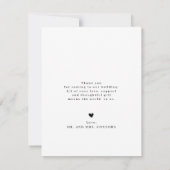 Dank u bericht bruiloft paar foto kaart (Achterkant)