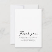 Dank u Bericht Kalligrafie Script Fotokaart Bedankkaart (Voorkant)