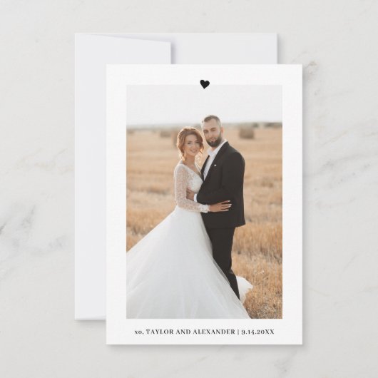 Dank u Bericht Kalligrafie Script Fotokaart Bedankkaart (Achterkant)