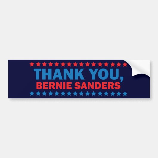 Dank u, Bernie Sanders Bumpersticker (Voorkant)