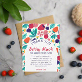 Dank u Berry Much Aardbei Blueberry Kleurrijk Bedankkaart