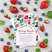 Dank u Berry Much Aardbei Blueberry Kleurrijk Bedankkaart