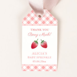 Dank u Berry Veel Aardbeien Party Favor Labels Cadeaulabel