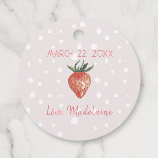 Dank u Berry Veel Berry Eerste Verjaardag Bedankjes Labels (Achterkant)