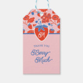 Dank u Berry veel Bloemen Aardbei Blueberry Cadeaulabel (Voorkant)