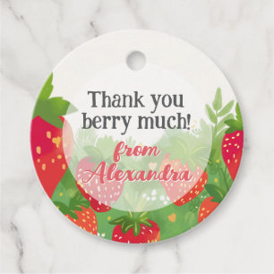 Dank u Berry Veel Schattigee Strawberry Custom Nam Bedankjes Labels