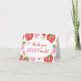 Dank u BERRY veel waterverf aardbei kaart