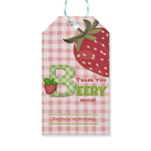 Dank u Berry Veel Zoete Aardbei Gift Label