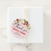 Dank u bes veel aardbei dank u bedankjes labels (In situ)