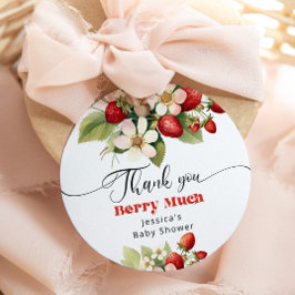 Dank u bes veel aardbei dank u bedankjes labels