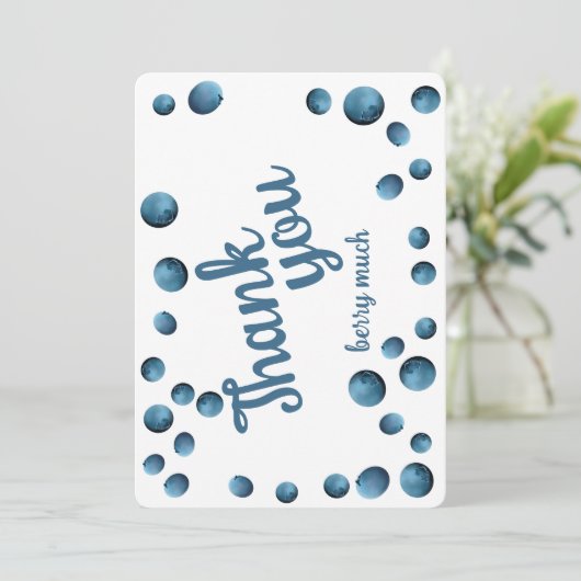 Dank u bes veel bosbessen dank u notities (Staand voorkant)