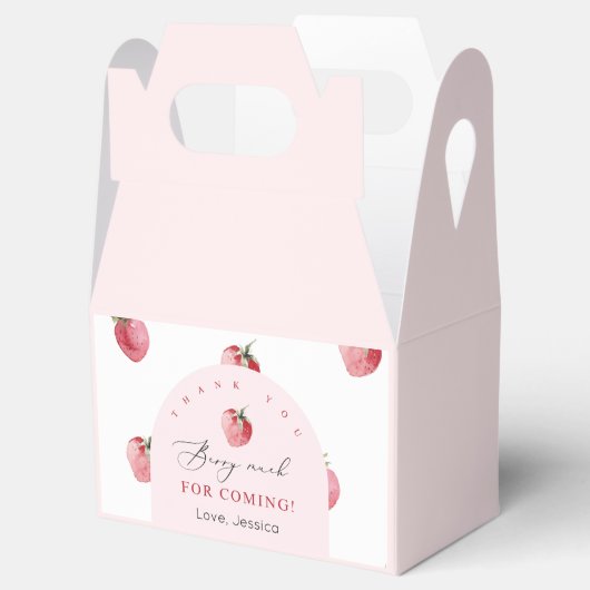 Dank u bessen veel aardbei bedankdoosjes (Geopend)