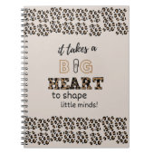 Dank u Beste Leraar Aangepaste Citaten Leopard Pri Notitieboek (Voorkant)