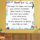 Dank u, beste ziekenhuispersoneel canvas afdruk (Insitu (Woonkamer))