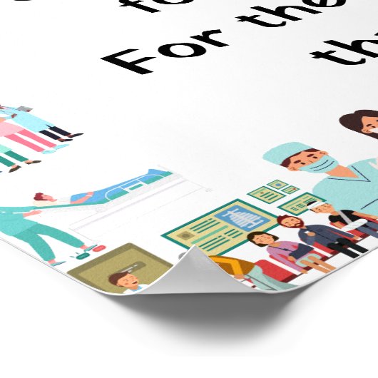 Dank u, beste ziekenhuispersoneel poster (Hoek)