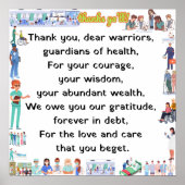 Dank u, beste ziekenhuispersoneel poster (Voorkant)