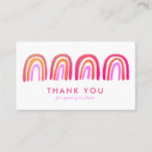 Dank u bestellen chique eenvoudig roze Sinaasappel Visitekaartje (Voorkant)