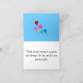 Dank u bestrooide de Ballons van het Hart van de Bedankkaart (Binnen)