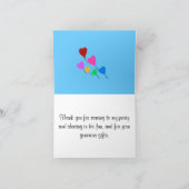 Dank u bestrooide de Ballons van het Hart van de Bedankkaart (Binnen)