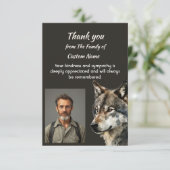Dank U Betuiging Waterverf Wolf Kunst Kaart (Staand voorkant)