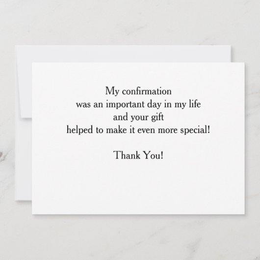 Dank u, Bevestiging Persoonlijk, Cust Bedankkaart (Achterkant)