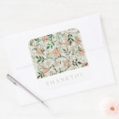DANK U BEVESTIGT ZETEL : WILLIAM MORRIS : JASMINE VIERKANTE STICKER (Envelop)