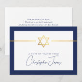 DANK U BEVINDT MISSCHIEN moderne gouden joodse ste Bedankkaart (Voorkant / Achterkant)