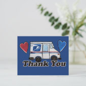 Dank u bezorgers Postmedewerkers             Briefkaart (Staand voorkant)