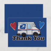 Dank u bezorgers Postmedewerkers             Briefkaart (Voorkant / Achterkant)