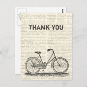 Dank u  Bicycle Brown Dictionary Page Briefkaart (Voorkant / Achterkant)