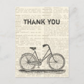 Dank u  Bicycle Brown Dictionary Page Briefkaart (Voorkant)