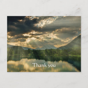 Dank u Bijbel Schriftuur Zonsopgang Meer Briefkaart