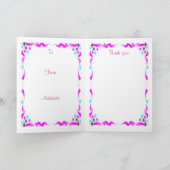 Dank u - Bijbelvers, lila hart Bedankkaart (Binnen)