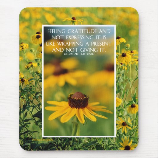 Dank u - Black-Eyed Susans Mousepad Muismat (Voorkant)