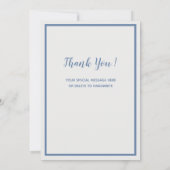 Dank u Black Labrador- Blauw Grijs Schattige Puppy Bedankkaart (Achterkant)