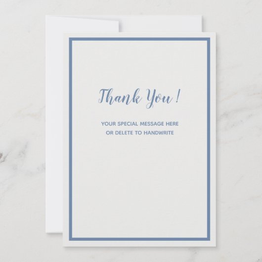 Dank u Black Labrador- Blauw Grijs Schattige Puppy Bedankkaart (Achterkant)