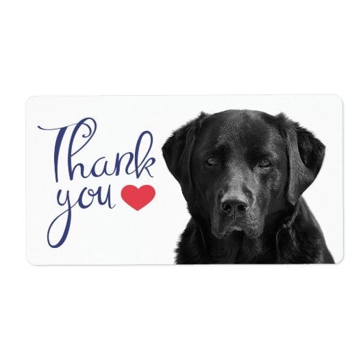Dank u Black Labrador Retriever Sticker (Voorkant)