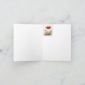 Dank u Blank Bedankt Red Poppy Garden Flower (Binnen)