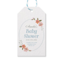 Dank u Blauw Baby shower met Delicate Bloemen