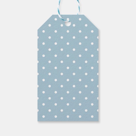 Dank u Blauw Baby shower met Delicate Bloemen Cadeaulabel (Achterkant)